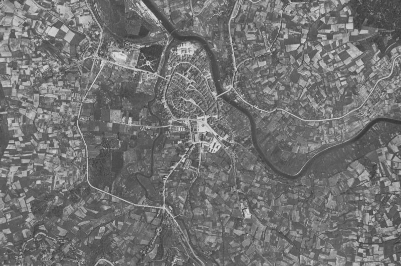 Ortofoto de 1956-1957 del núcleo de Betanzos