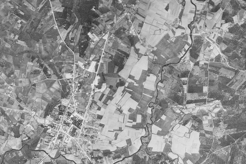 Ortofoto de 1956-1957 del núcleo de Carballo