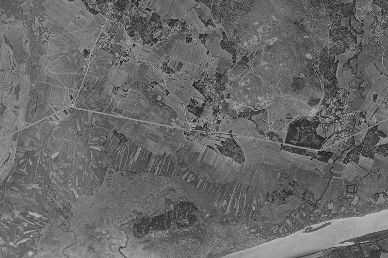 Ortofoto de 1956-1957 del núcleo de Dodro