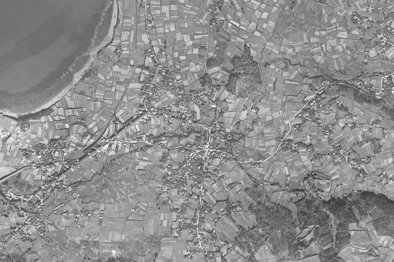 Ortofoto de 1956-1957 del núcleo de Fene