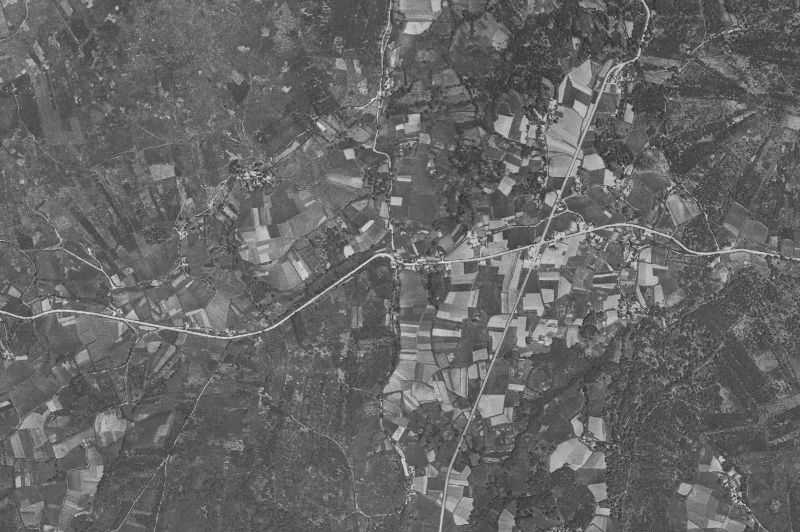 Ortofoto de 1956-1957 del núcleo de Irixoa