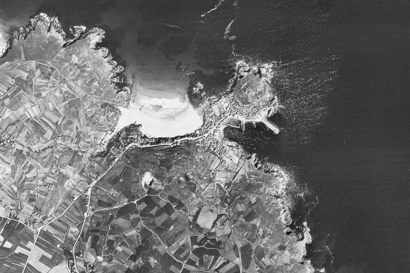 Ortofoto de 1956-1957 del núcleo de Malpica de Bergantiños
