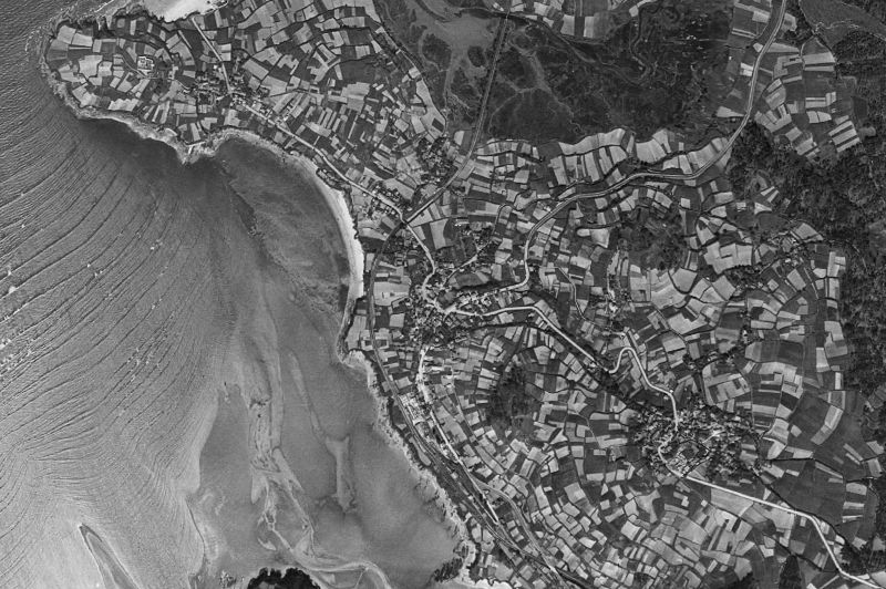 Ortofoto de 1956-1957 del núcleo de Miño