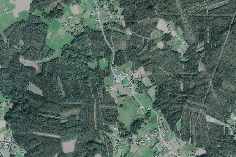 Ortofoto actual del núcleo de Monfero