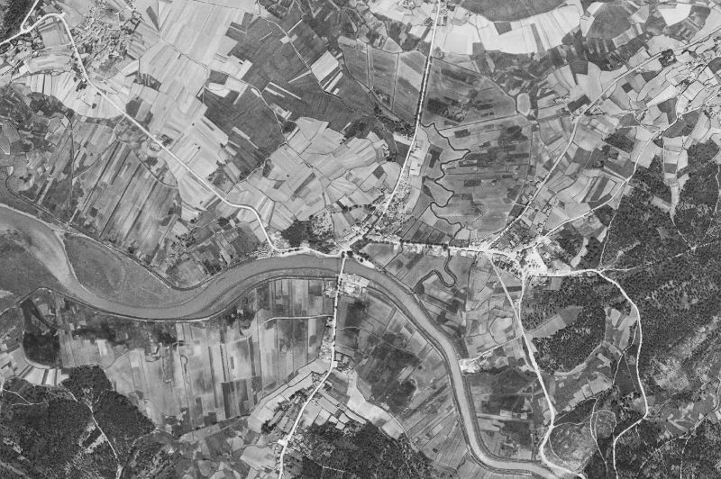 Ortofoto de 1956-1957 del núcleo de Ponteceso