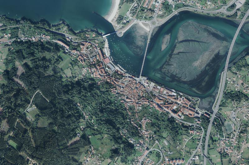 Ortofoto actual del núcleo de Pontedeume