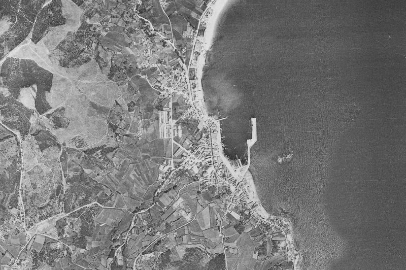 Ortofoto de 1956-1957 del núcleo de Ribeira