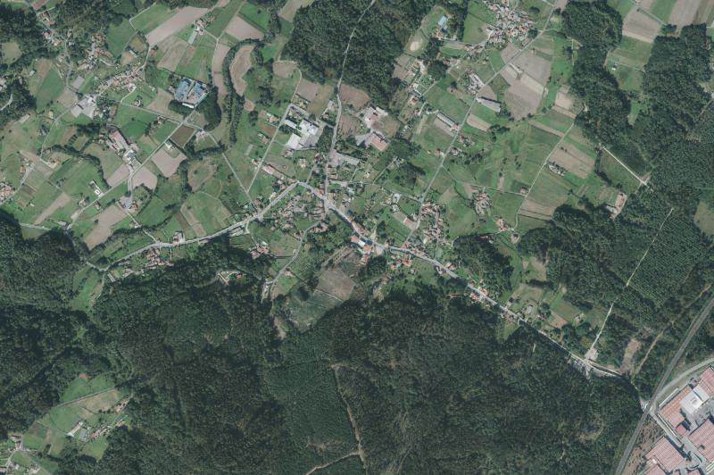 Ortofoto actual del núcleo de Rois