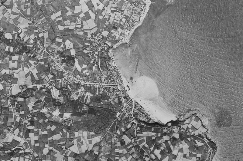 Ortofoto de 1956-1957 del núcleo de Sada