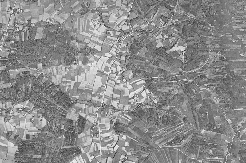 Ortofoto de 1956-1957 del núcleo de Valdoviño