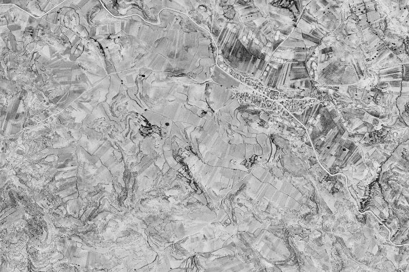 Ortofoto de 1956-1957 del núcleo de Abia de la Obispalía