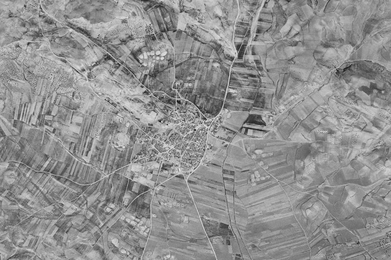 Ortofoto de 1956-1957 del núcleo de Albaladejo del Cuende