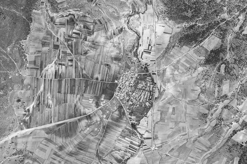 Ortofoto de 1956-1957 del núcleo de Alcantud