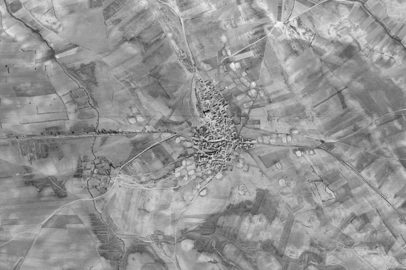 Ortofoto de 1956-1957 del núcleo de Alcázar del Rey