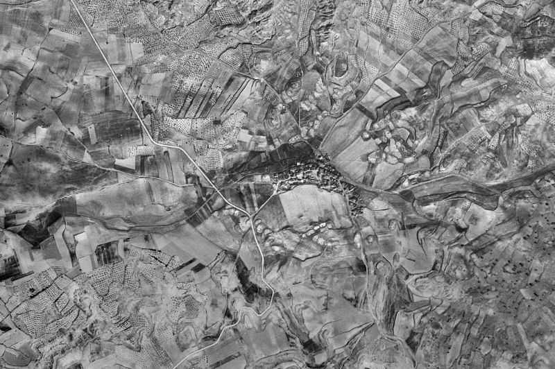 Ortofoto de 1956-1957 del núcleo de Alcohujate