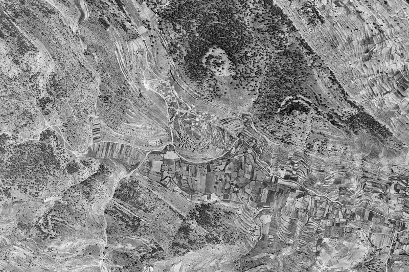 Ortofoto de 1956-1957 del núcleo de Algarra