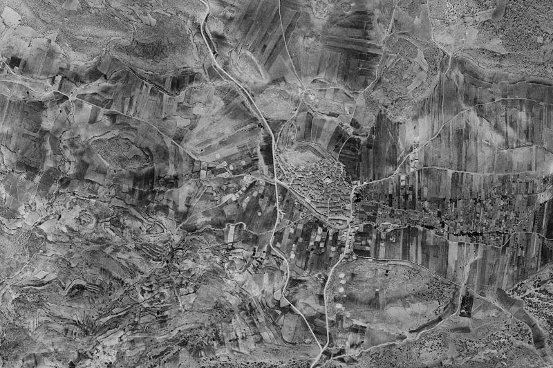 Ortofoto de 1956-1957 del núcleo de Aliaguilla