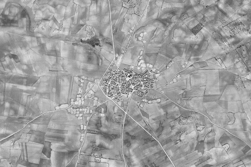 Ortofoto de 1956-1957 del núcleo de Almendros