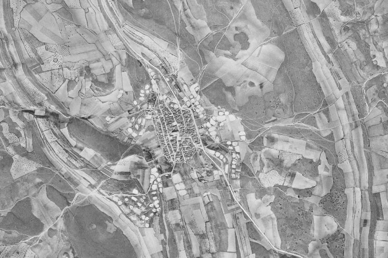 Ortofoto de 1956-1957 del núcleo de Almonacid del Marquesado