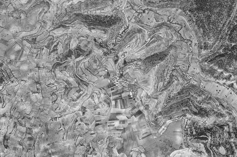 Ortofoto de 1956-1957 del núcleo de Arandilla del Arroyo