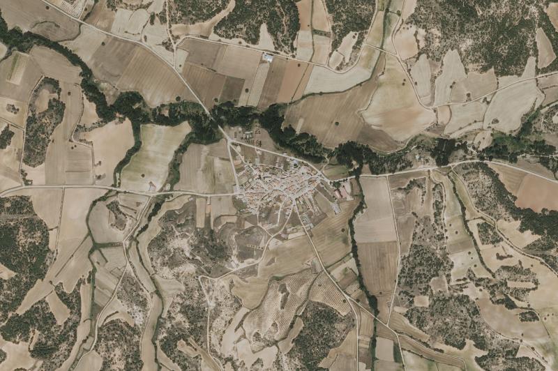 Ortofoto actual del núcleo de Arcos de la Sierra