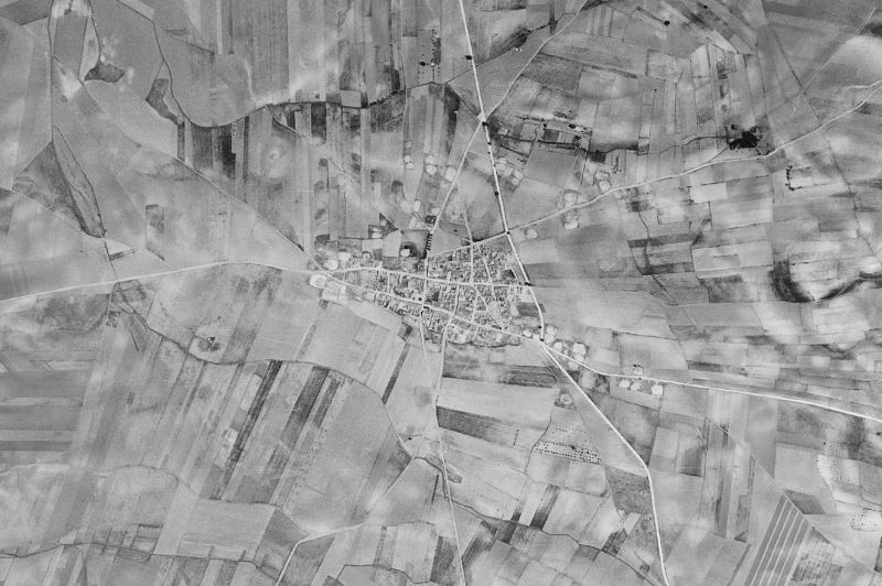Ortofoto de 1956-1957 del núcleo de Atalaya del Cañavate