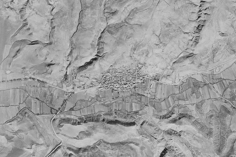 Ortofoto de 1956-1957 del núcleo de Barajas de Melo