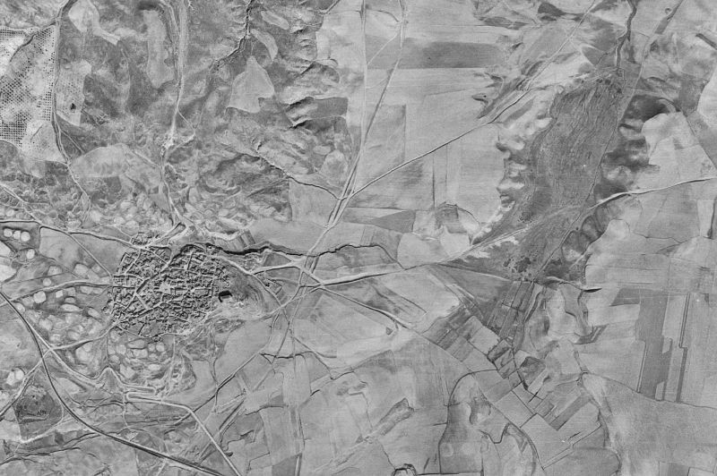 Ortofoto de 1956-1957 del núcleo de Belinchón