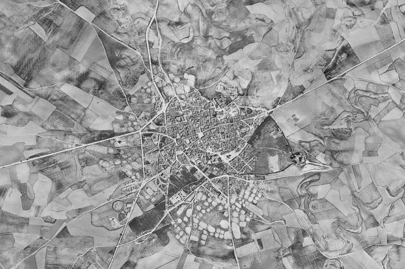 Ortofoto de 1956-1957 del núcleo de Belmonte