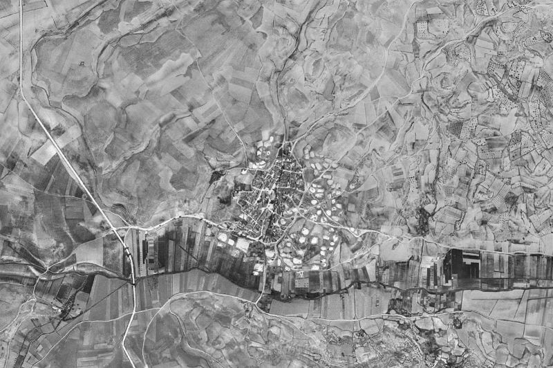 Ortofoto de 1956-1957 del núcleo de Belmontejo