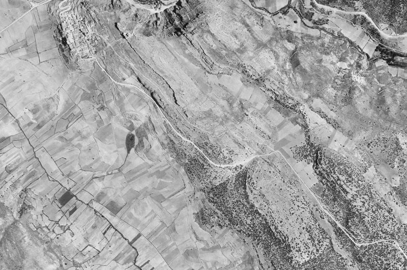 Ortofoto de 1956-1957 del núcleo de Beteta