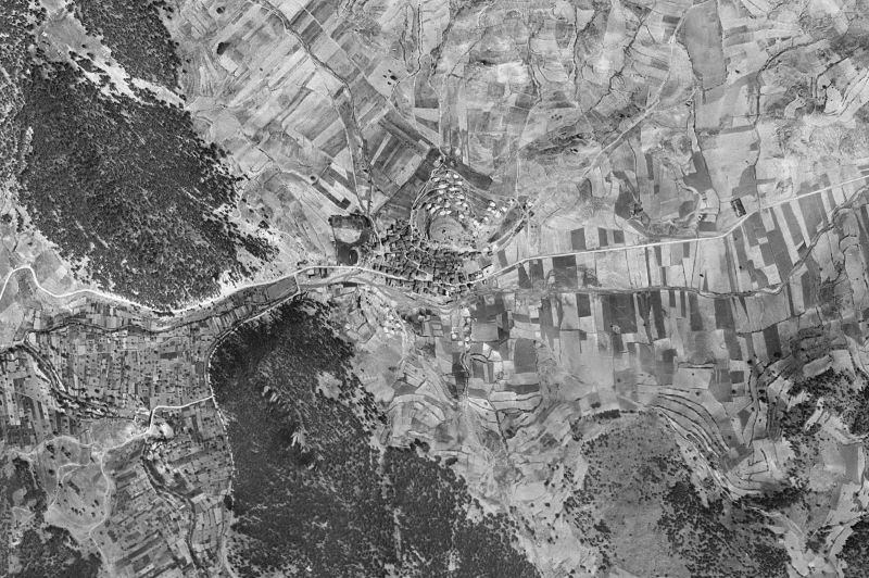 Ortofoto de 1956-1957 del núcleo de Boniches