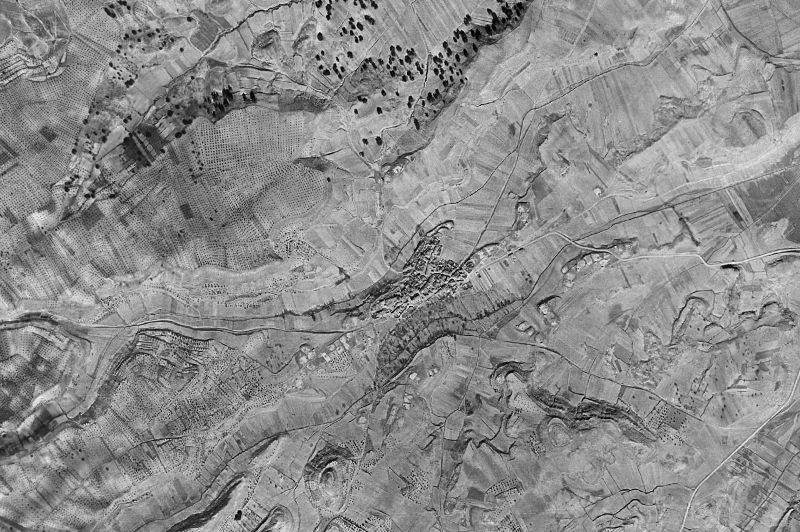 Ortofoto de 1956-1957 del núcleo de Buciegas