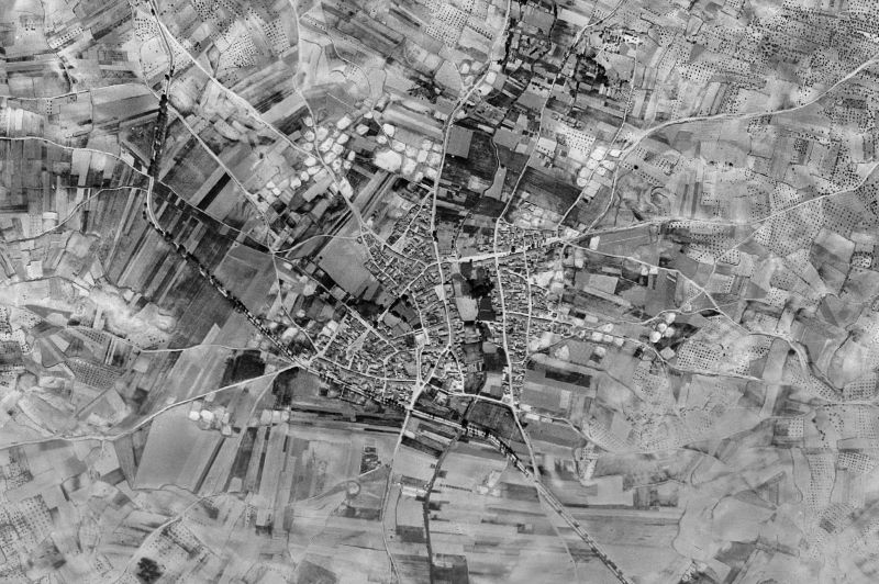 Ortofoto de 1956-1957 del núcleo de Buenache de Alarcón