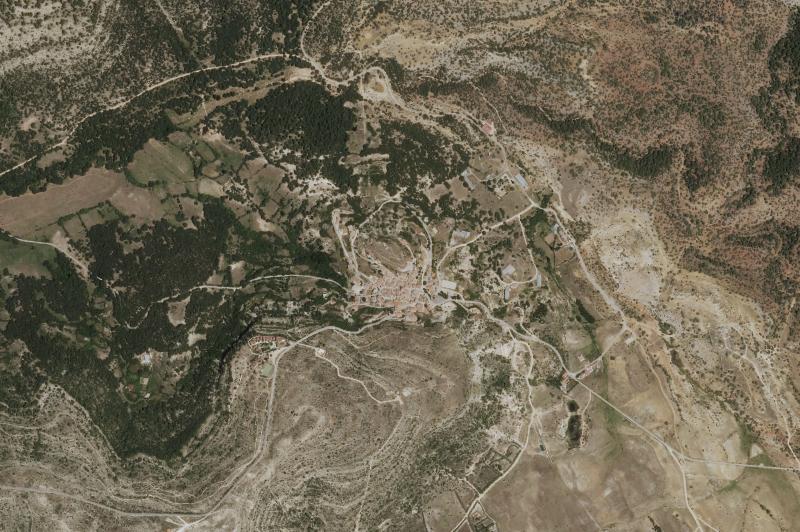 Ortofoto actual del núcleo de Buenache de la Sierra