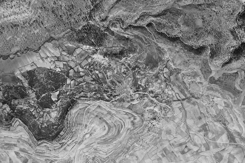 Ortofoto de 1956-1957 del núcleo de Buenache de la Sierra