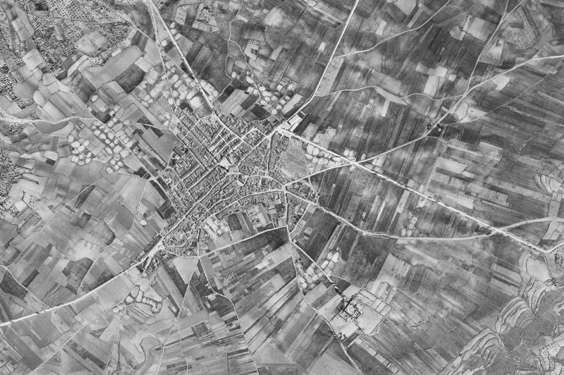 Ortofoto de 1956-1957 del núcleo de Campillo de Altobuey