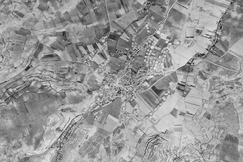 Ortofoto de 1956-1957 del núcleo de Canalejas del Arroyo