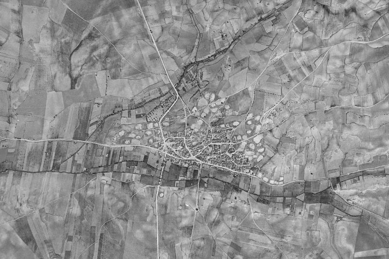 Ortofoto de 1956-1957 del núcleo de Cañada Juncosa
