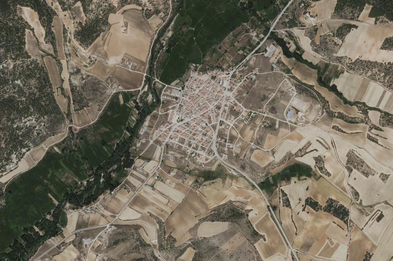 Ortofoto actual del núcleo de Cañamares