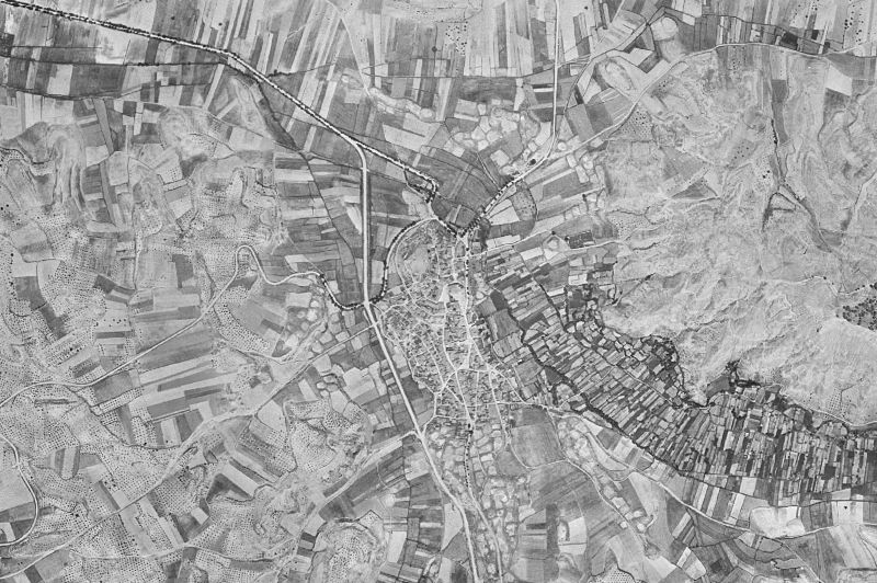 Ortofoto de 1956-1957 del núcleo de Cañaveras
