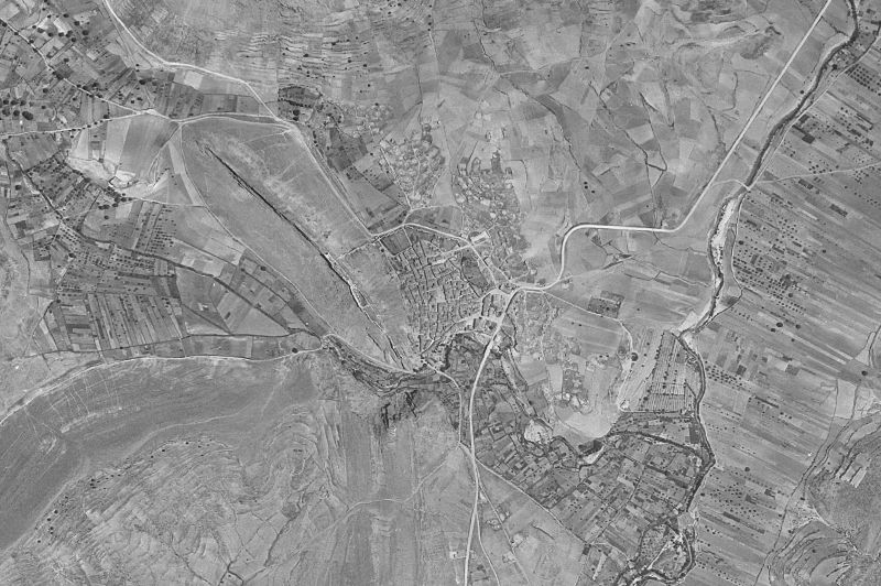 Ortofoto de 1956-1957 del núcleo de Cañete