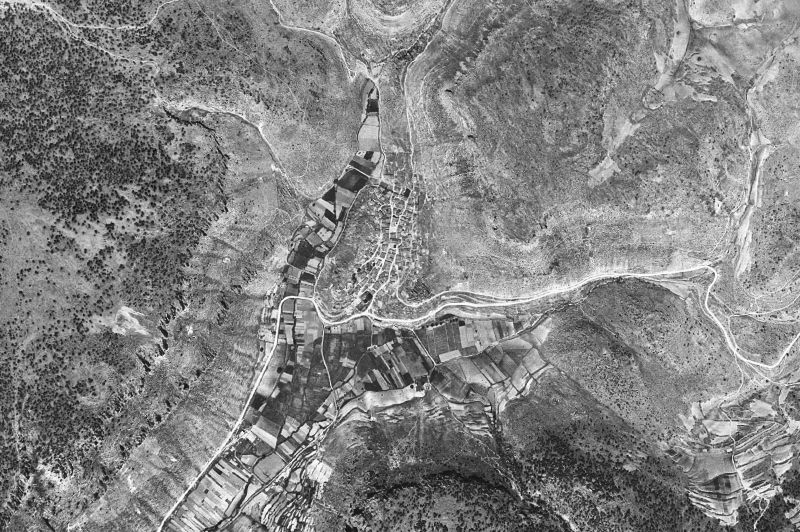 Ortofoto de 1956-1957 del núcleo de Cañizares