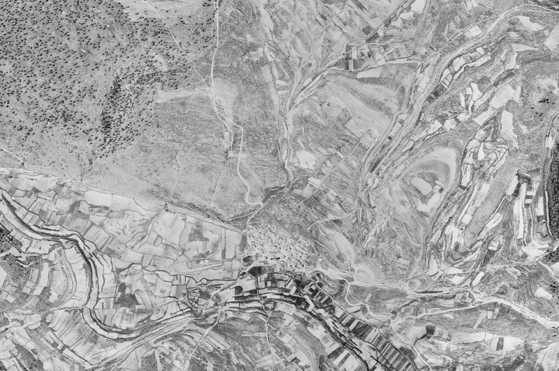 Ortofoto de 1956-1957 del núcleo de Carrascosa