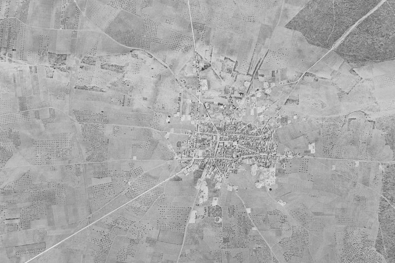 Ortofoto de 1956-1957 del núcleo de Casas de Benítez