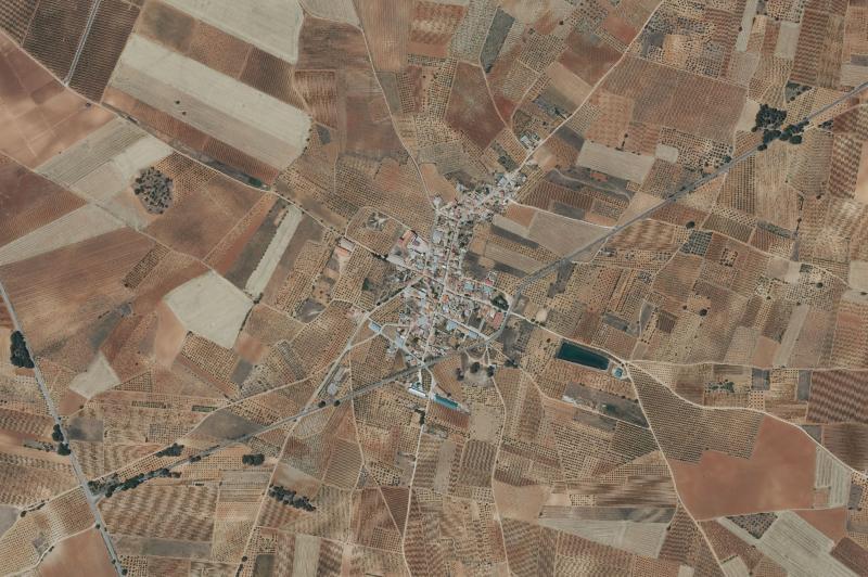 Ortofoto actual del núcleo de Casas de Guijarro