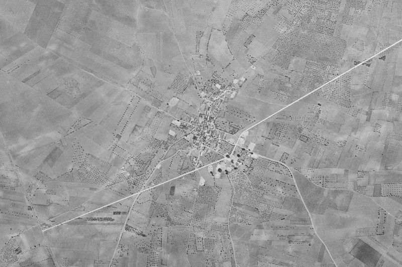 Ortofoto de 1956-1957 del núcleo de Casas de Guijarro