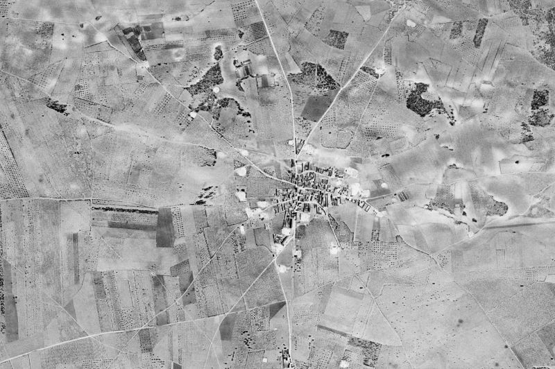 Ortofoto de 1956-1957 del núcleo de Casas de los Pinos