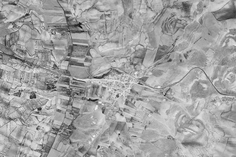 Ortofoto de 1956-1957 del núcleo de Castillejo de Iniesta