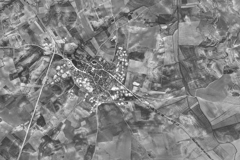 Ortofoto de 1956-1957 del núcleo de Cervera del Llano